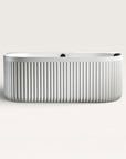 Front view of the Bellastone DORIA Back-to-wall Bath in white