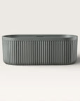 Front view of the Bellastone DORIA Freestanding Bath in cement-grey