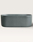 Front view of the Bellastone DORIA Freestanding Bath in granite-grey