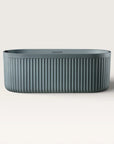 Front view of the Bellastone DORIA Freestanding Bath in blue-grey