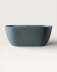 Front view of the Bellastone EQUA Freestanding Bath 1500mm in blue-grey