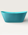 Front view of the Bellastone ARCHA Freestanding Bath in celadon blue