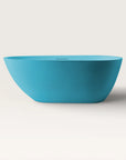 Front view of the Bellastone ARIA Freestanding Bath 1700mm in celadon blue