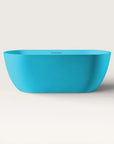 Front view of the Bellastone EQUA Freestanding Bath 1700mm in celadon blue