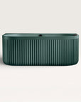 Front view of the Bellastone DORIA Back-to-wall Bath in green