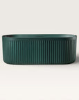 Front view of the Bellastone DORIA Freestanding Bath in green