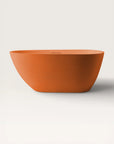 Front view of the Bellastone ARIA Freestanding Bath 1500mm in orange