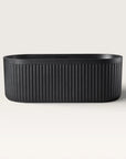 Front view of the Bellastone DORIA Freestanding Bath in black