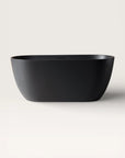 Front view of the Bellastone EQUA Freestanding Bath 1500mm in black