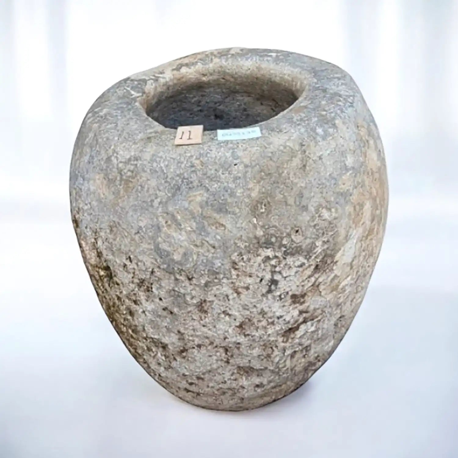 Oversized Antique Javanese Limestone Pot