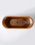Antique Copper Bath in Hammered Vert-de-gris, top view
