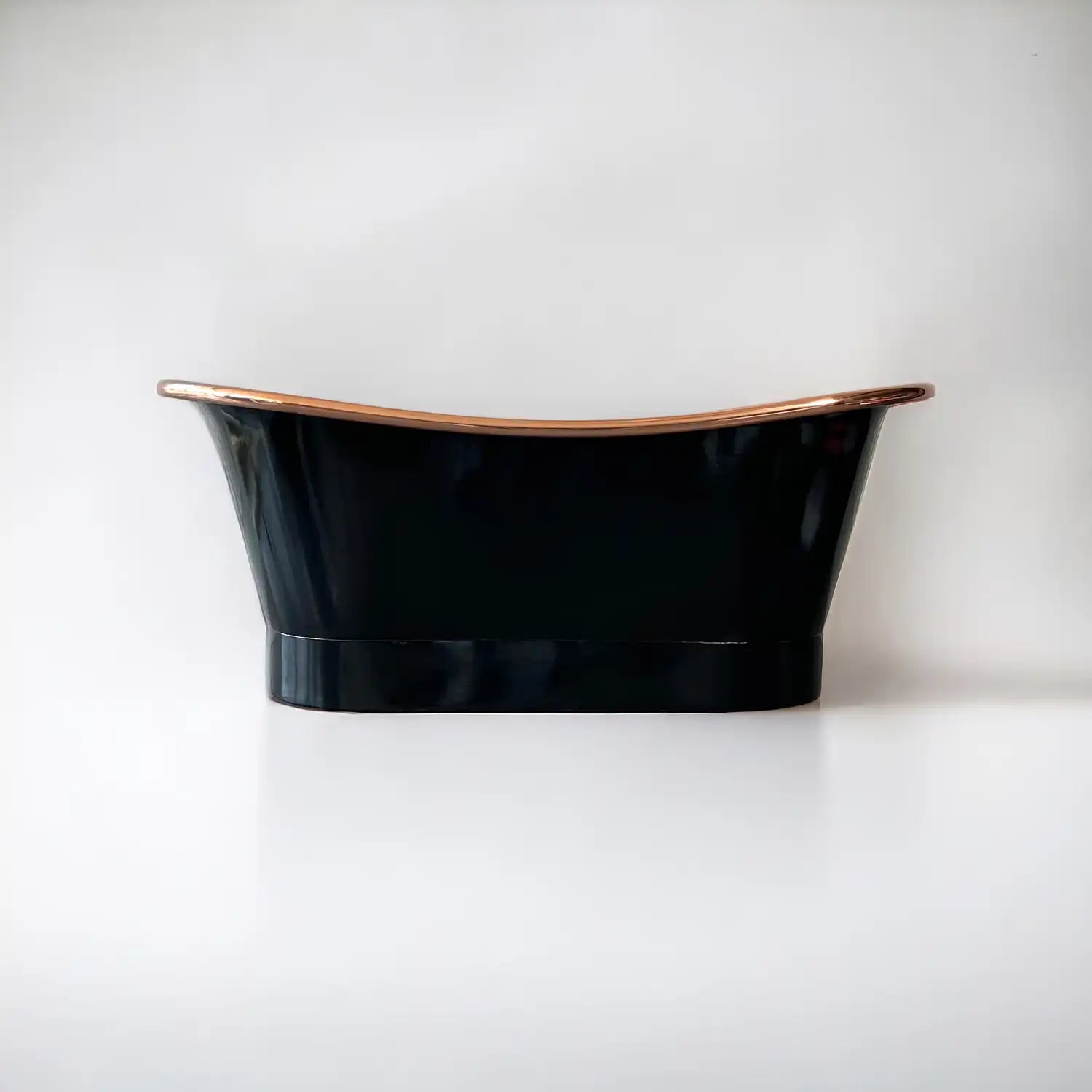 Antique Copper Bath in Matte Black, side view