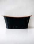 Antique Copper Bath in Matte Black, side view