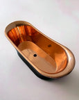 Antique Copper Bath in Matte Black, ¾ view