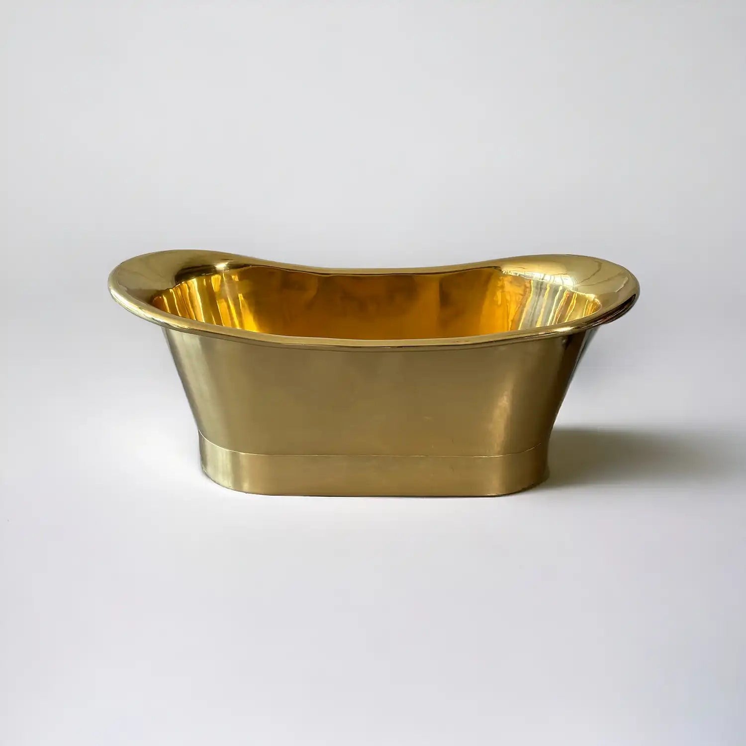Antique Copper Bath in Nickel Brass, upper side view