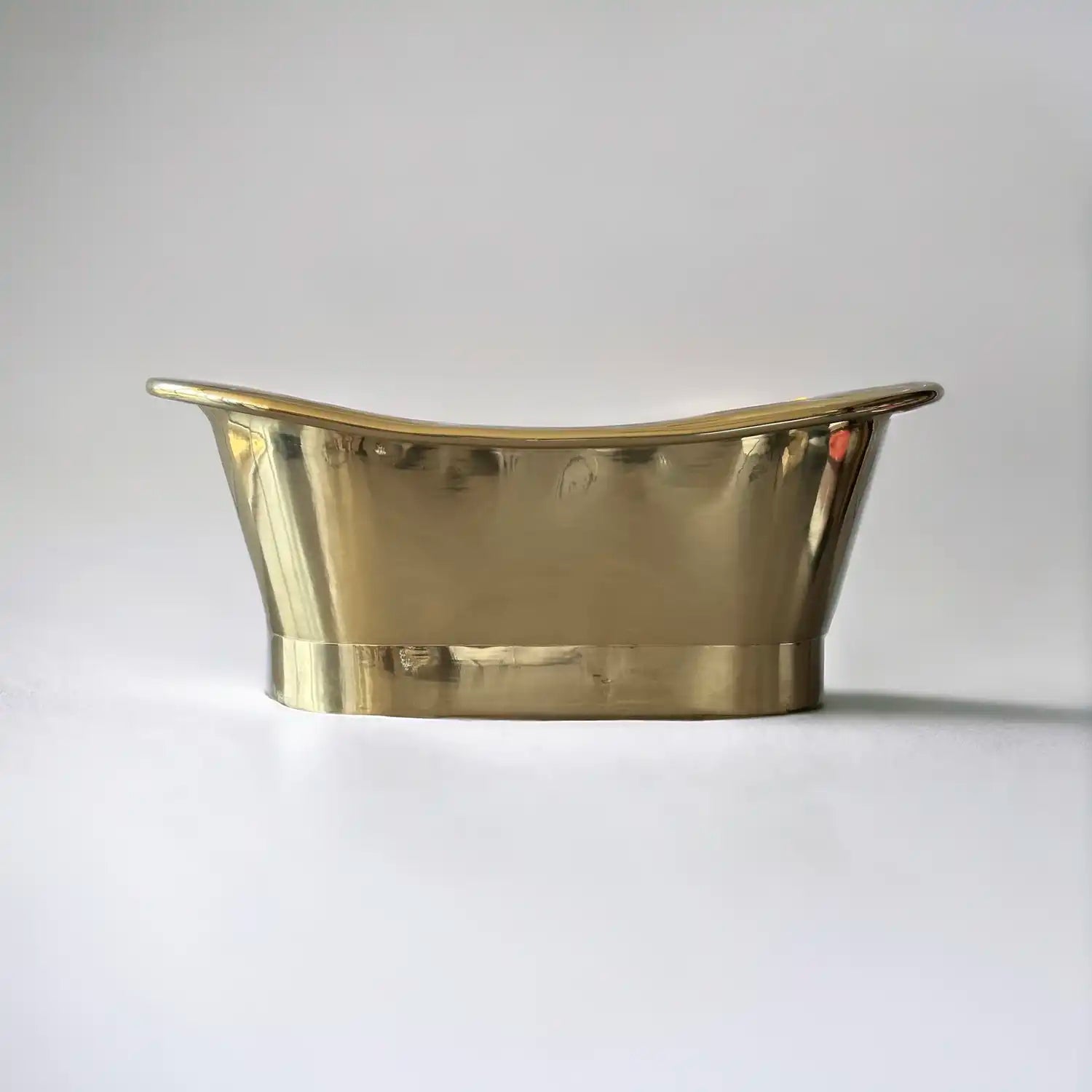 Antique Copper Bath in Nickel Brass, side view