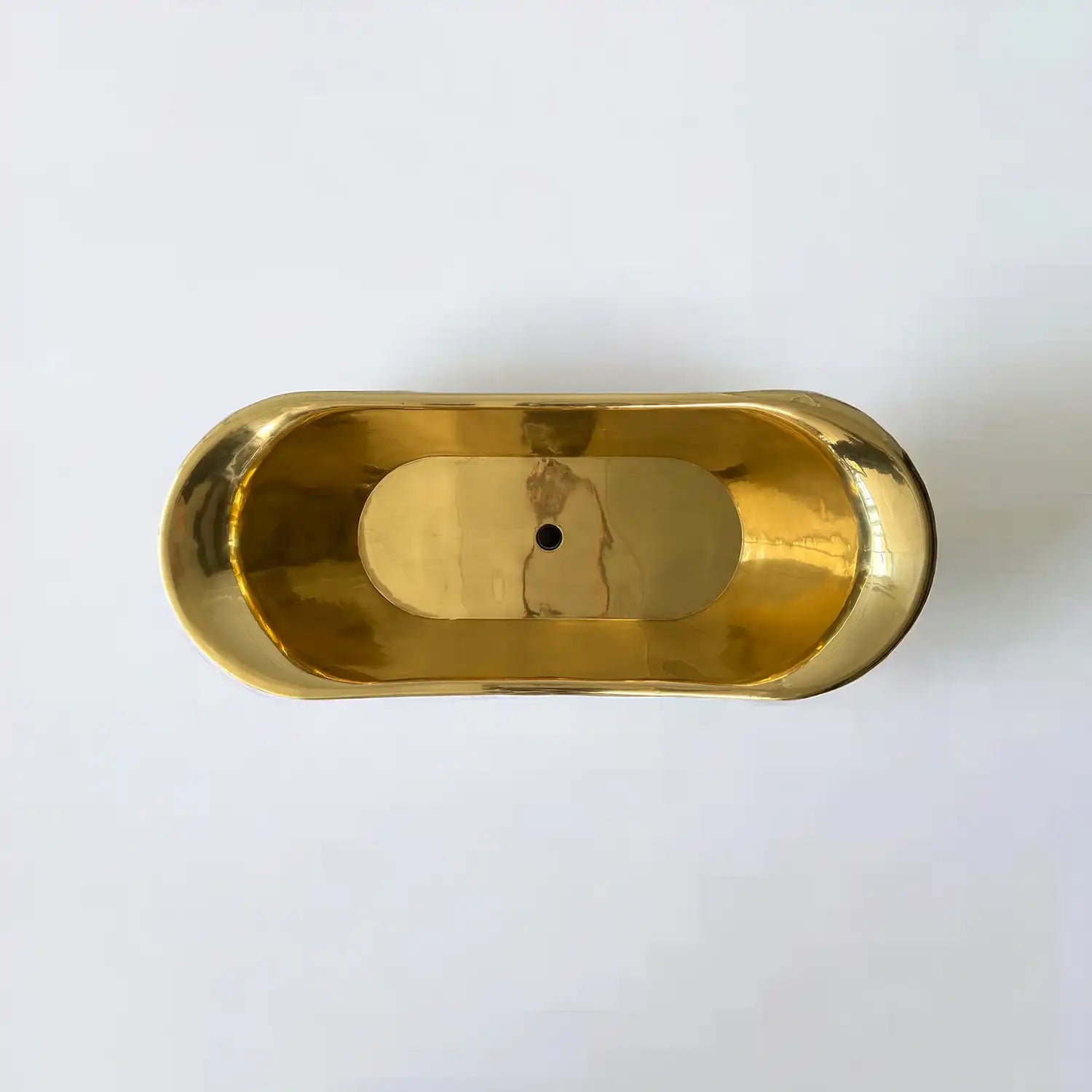 Antique Copper Bath in Nickel Brass, top view