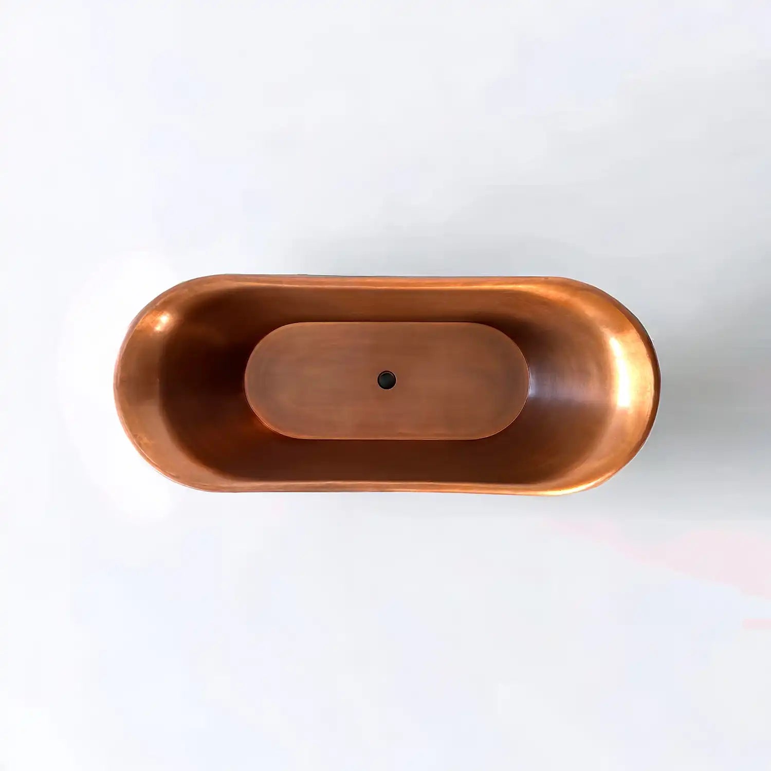 Antique Copper Bath in Vert-de-gris, top view