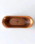 Antique Copper Bath in Vert-de-gris, top view