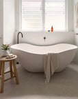 Dali stone composite bath in Alabaster colour