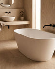 Mondrian stone composite bath in white
