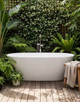 Mondrian stone composite bath in white