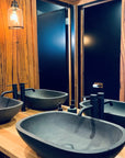 Castello Stone Basin in Dark Grey
