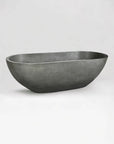 Matte Dark Grey Freestanding Stone Bath - Renoir Collection