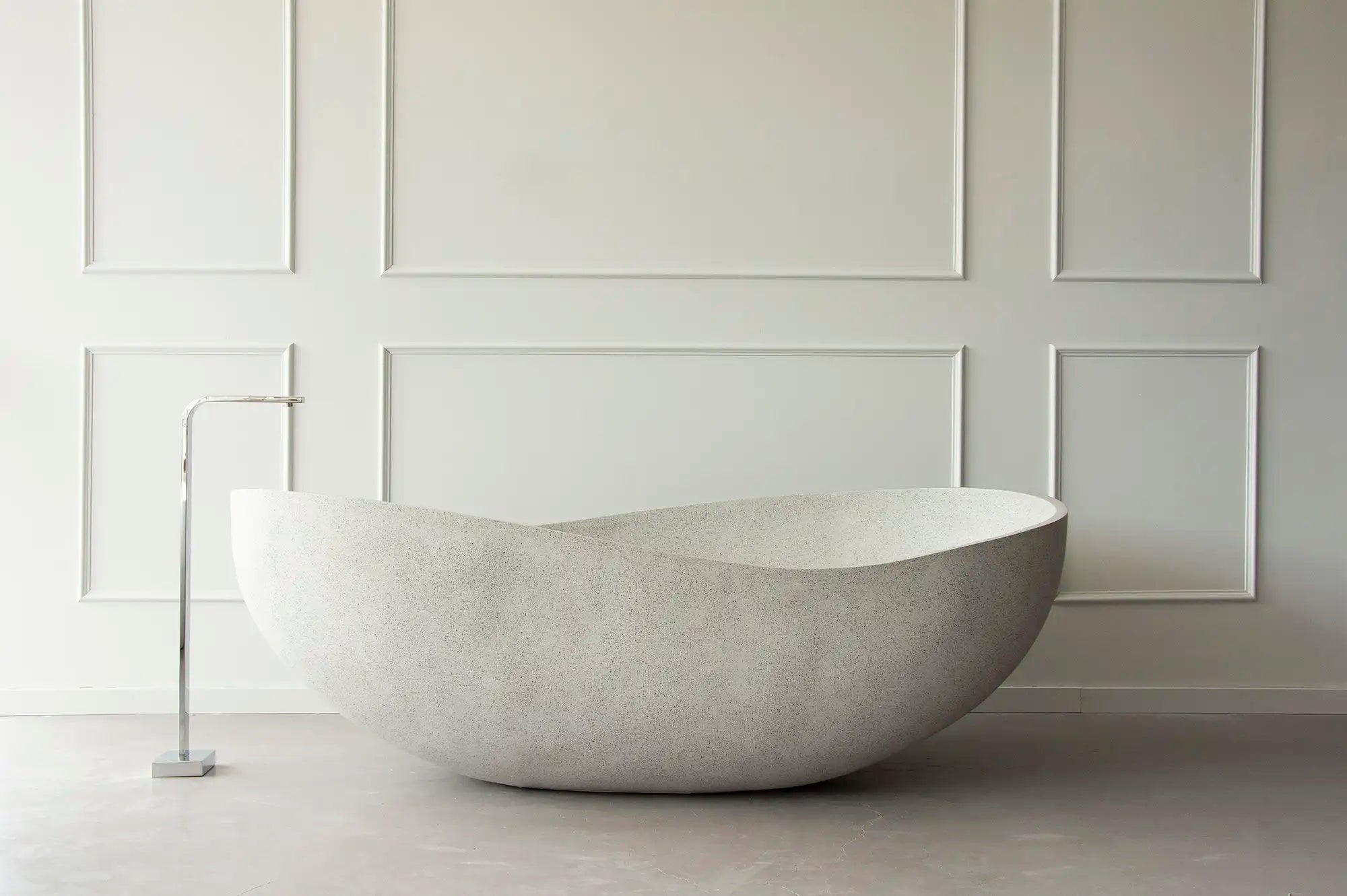 Brancusi Bath in Speck Grey