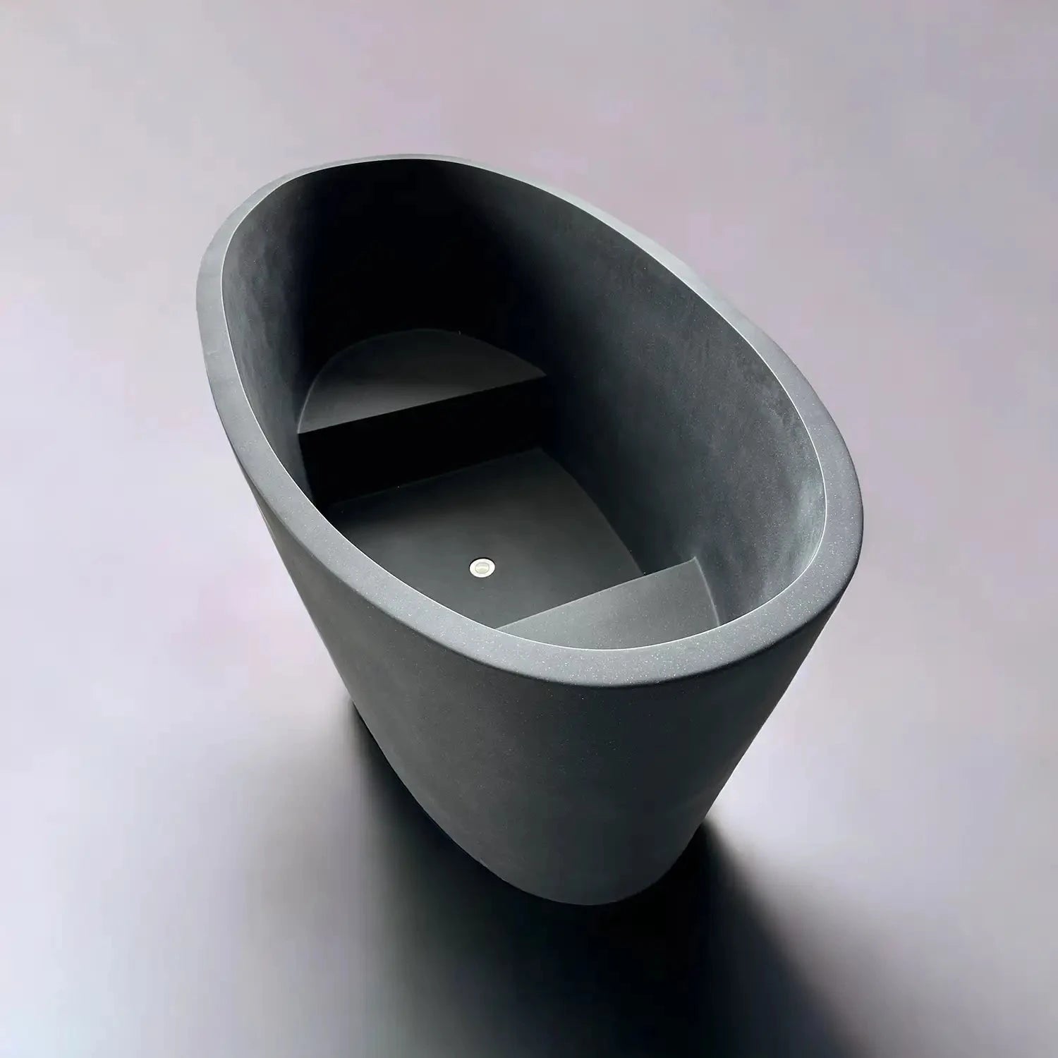 Hokusai Stone Composite Bath in Dark Grey Terrazzo