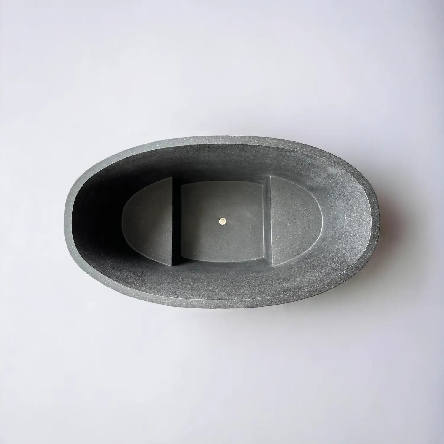 Hokusai Stone Composite Bath in Dark Grey Terrazzo