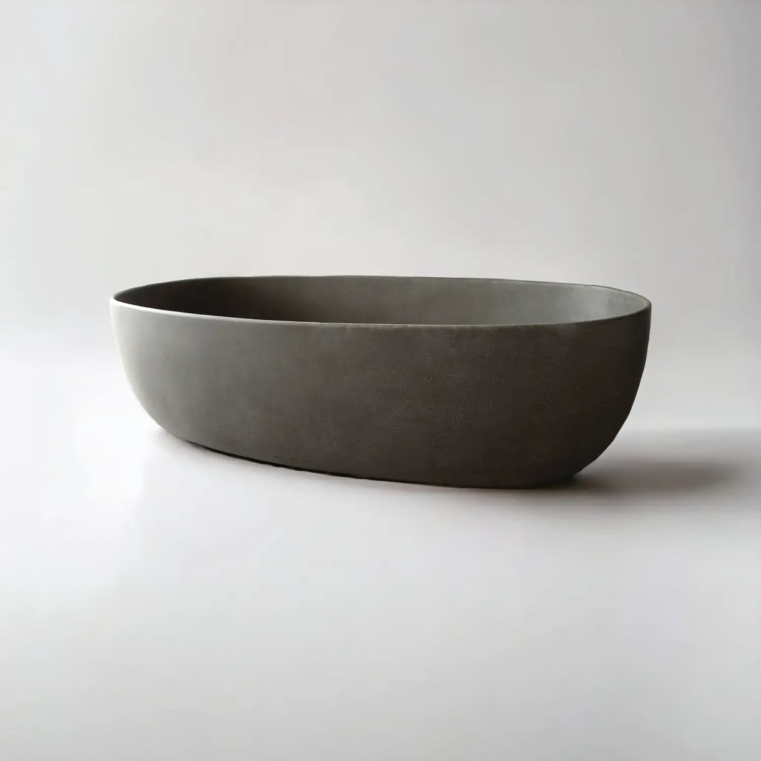 Messina Stone Composite Bath in Dark Grey