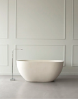 Matte Limestone Colour Freestanding Stone Composite Bath - Renoir Collection