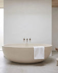 Rubens 1700mm Freestanding Stone Composite Bathtub in Limestone