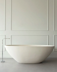 Matte Limestone Colour Freestanding Stone Composite Bath - Titian Collection