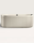 Front view of the Bellastone DORIA Back-to-wall Bath in cream