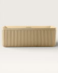 Front view of the Bellastone KOLPA Back-to-Wall Bath in caramel