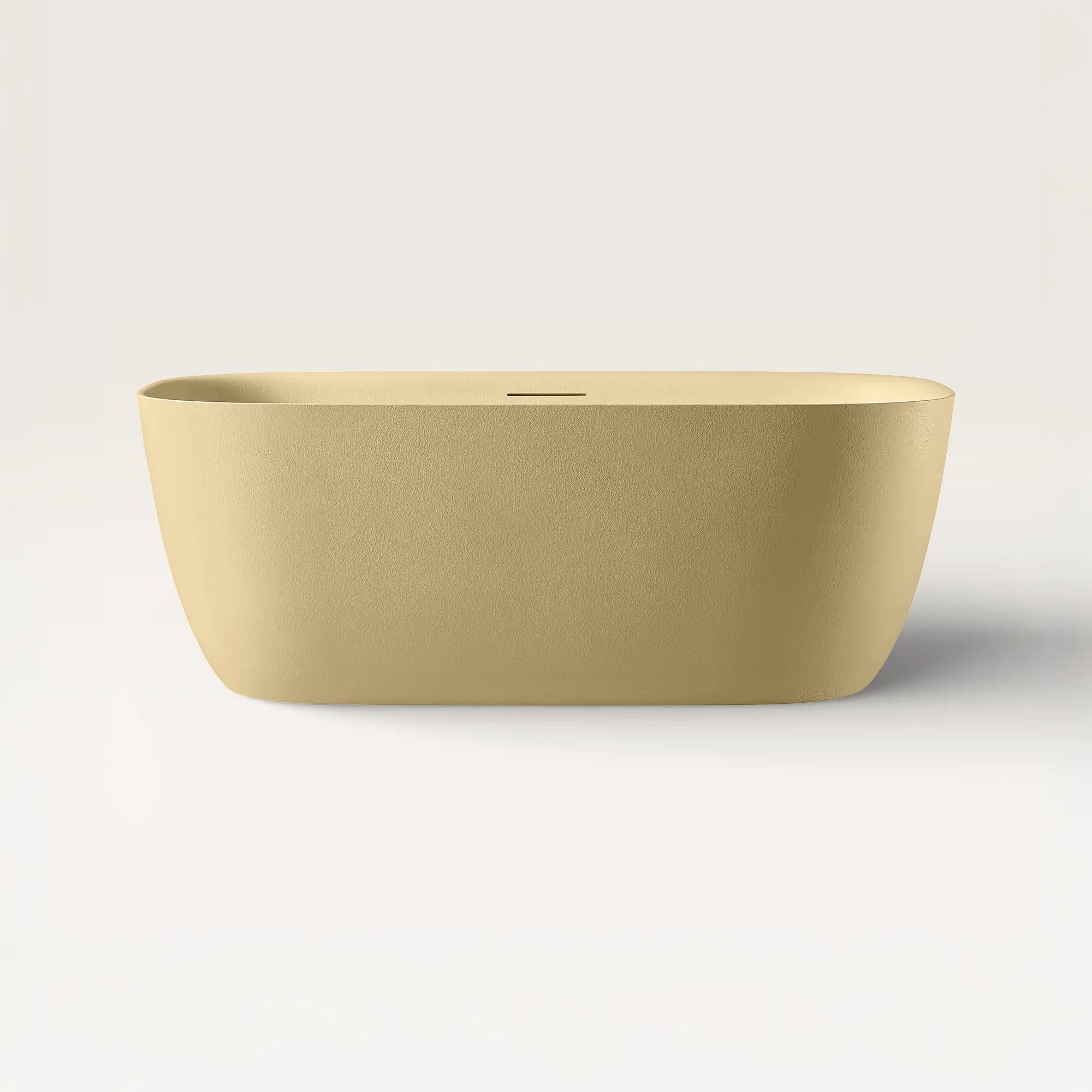 Front view of the Bellastone Linea freestanding bath in caramel