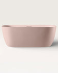 Front view of the Bellastone Linea freestanding bath in pink