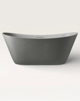 Front view of the Bellastone ARCHA Freestanding Bath in cement-grey