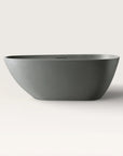 Front view of the Bellastone ARIA Freestanding Bath 1700mm in cement-grey