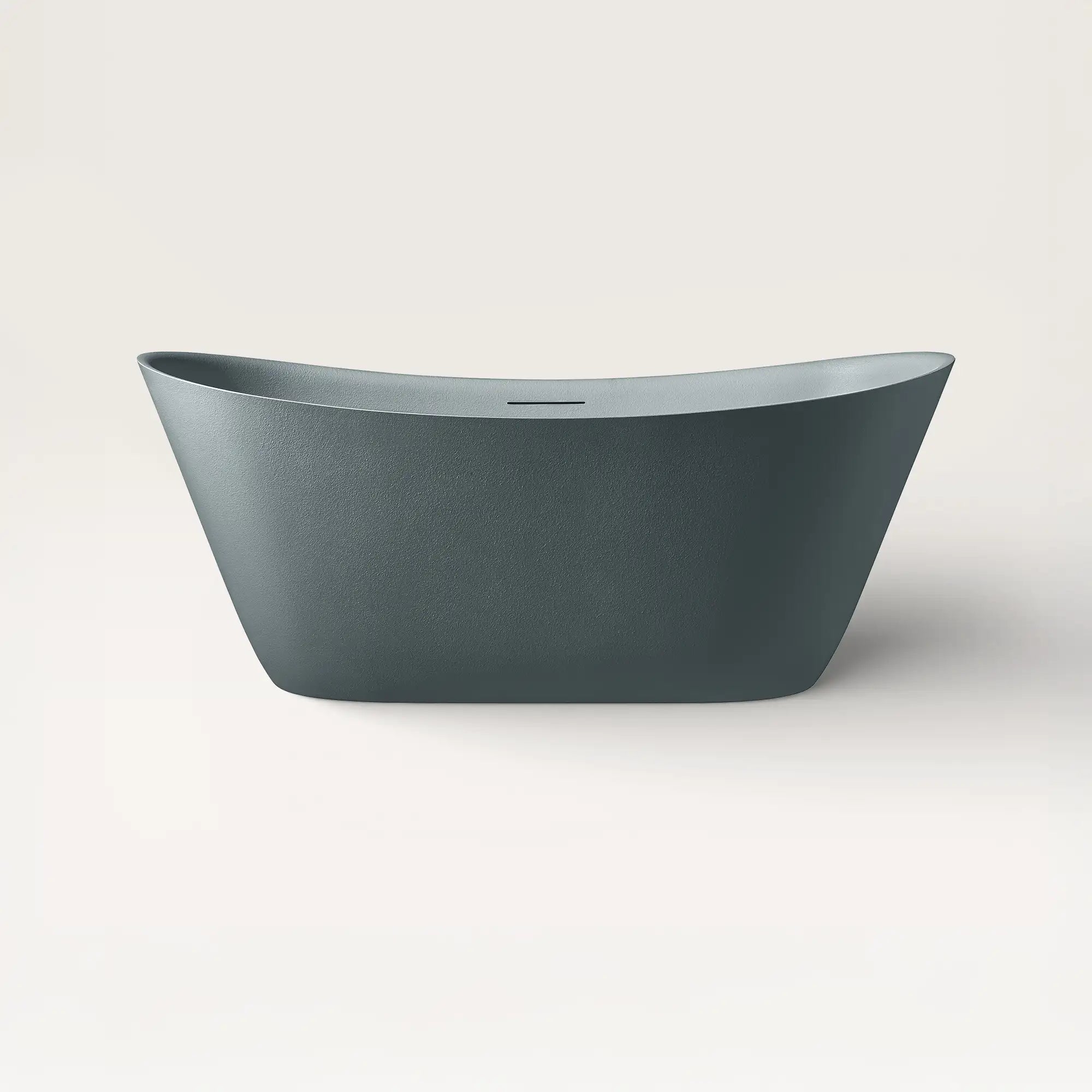Front view of the Bellastone ARCHA Freestanding Bath in blue-grey