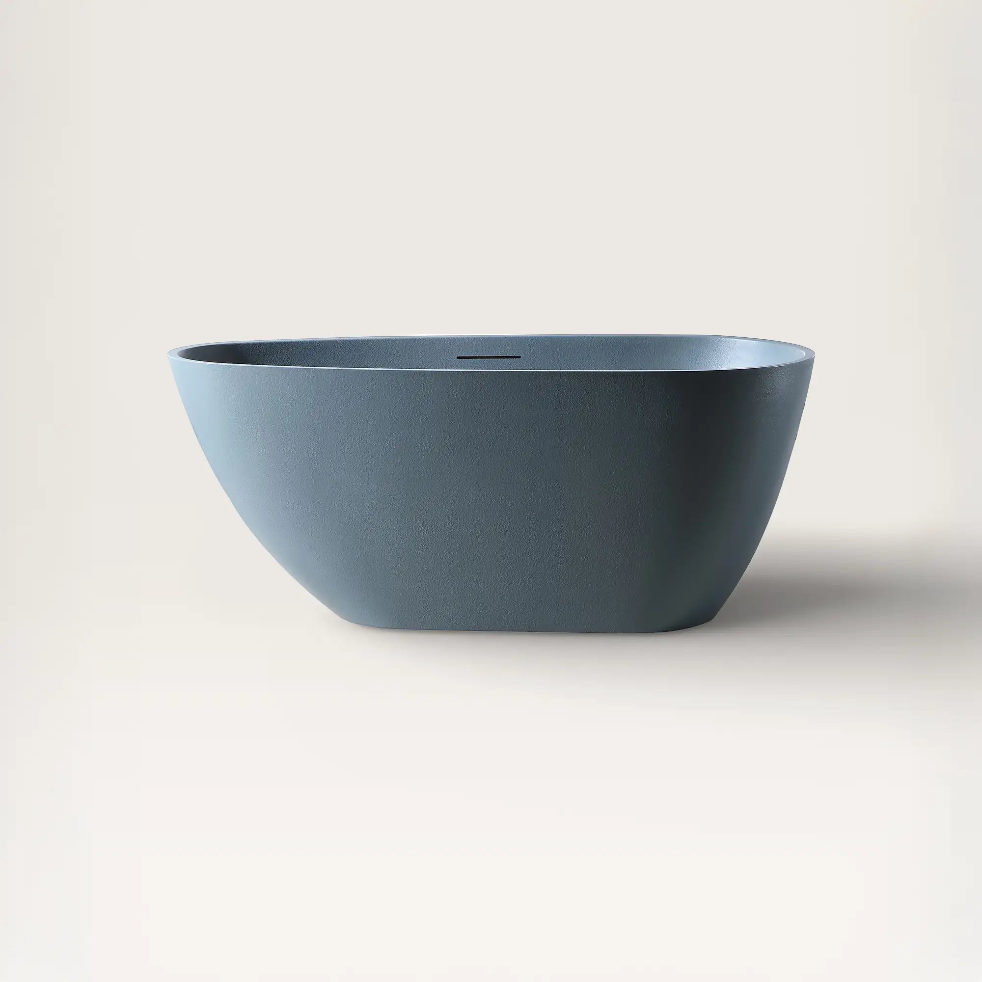 Front view of the Bellastone ARIA Freestanding Bath 1500mm in blue-grey