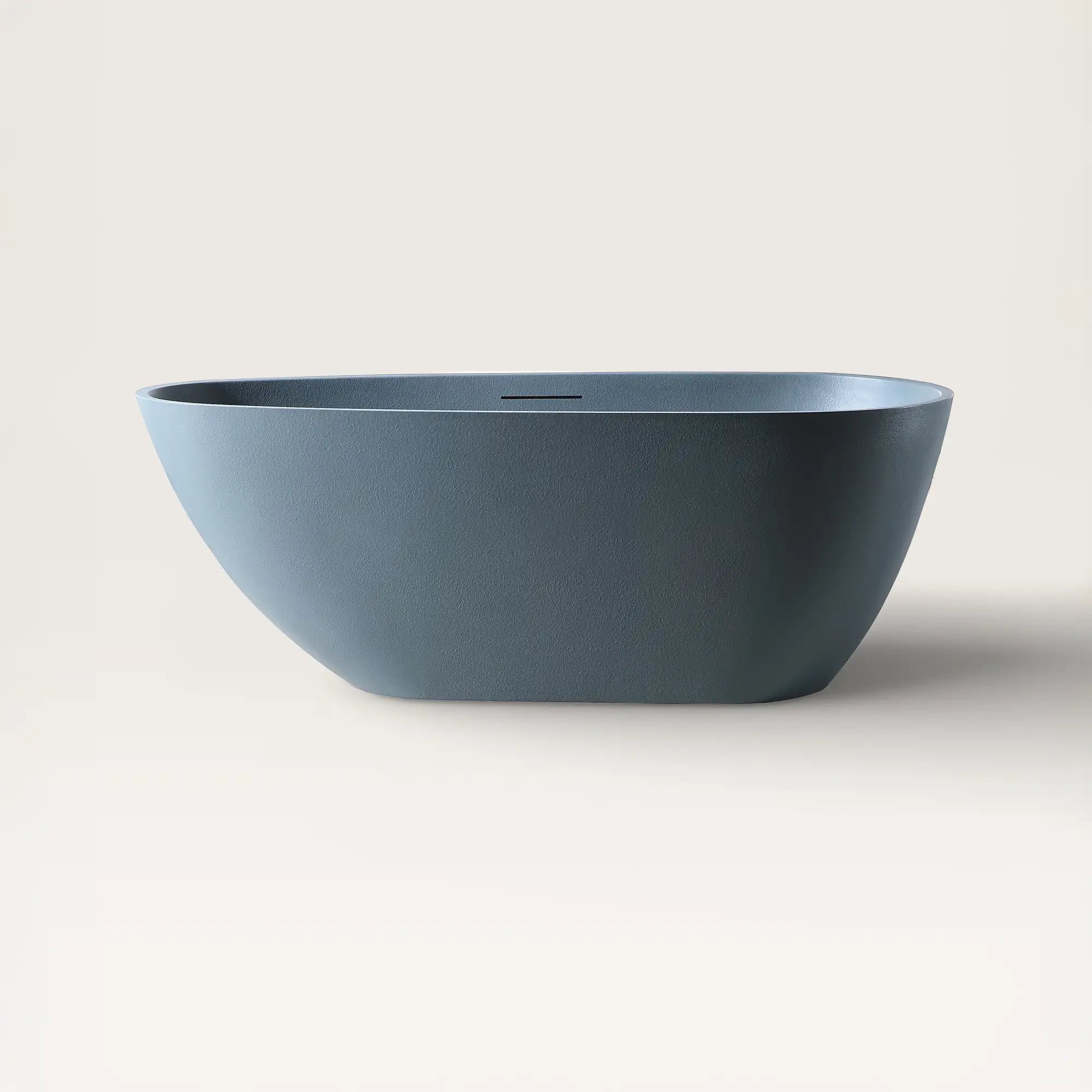 Front view of the Bellastone ARIA Freestanding Bath 1700mm in blue-grey