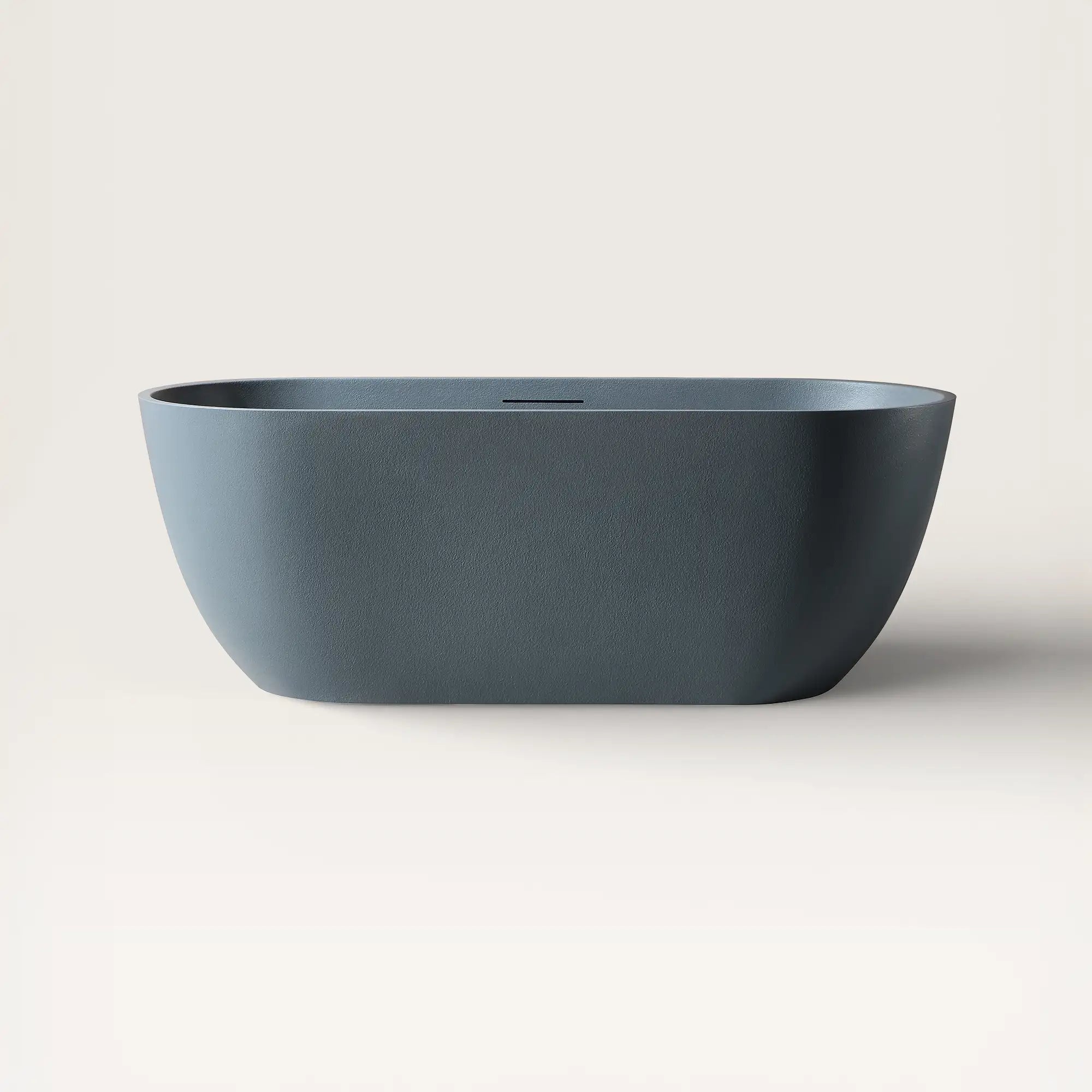 Front view of the Bellastone EQUA Freestanding Bath 1700mm in blue-grey