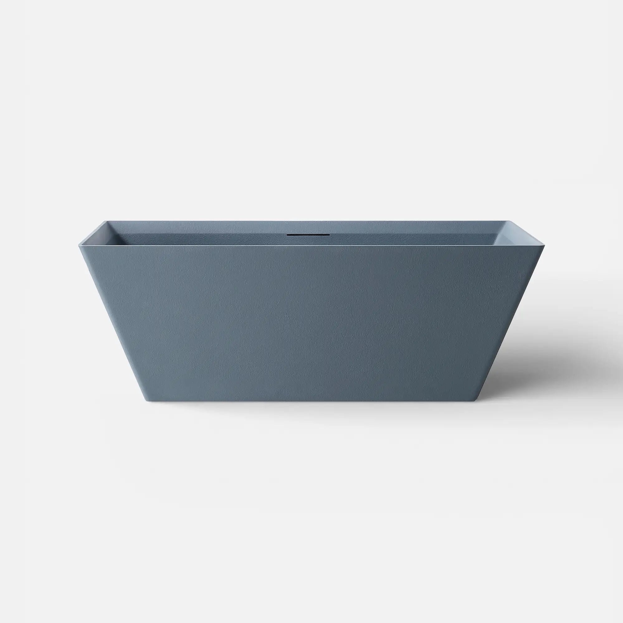 Front view of the Bellastone FORMA Freestanding Bath in blue-grey