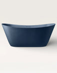 Front view of the Bellastone ARCHA Freestanding Bath in prussian blue