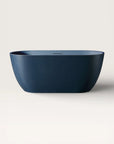 Front view of the Bellastone EQUA Freestanding Bath 1500mm in prussian blue