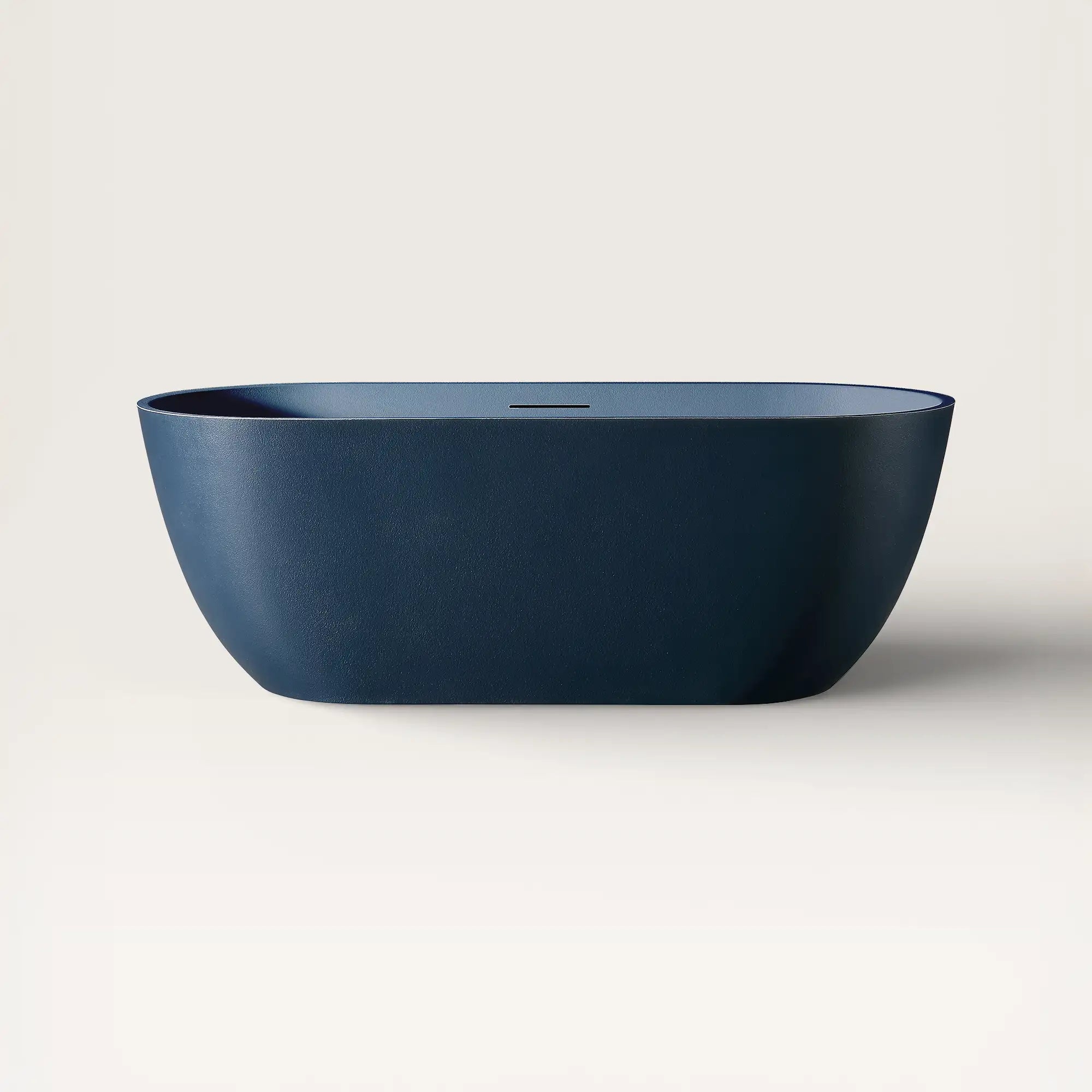 Front view of the Bellastone EQUA Freestanding Bath 1700mm in prussian blue