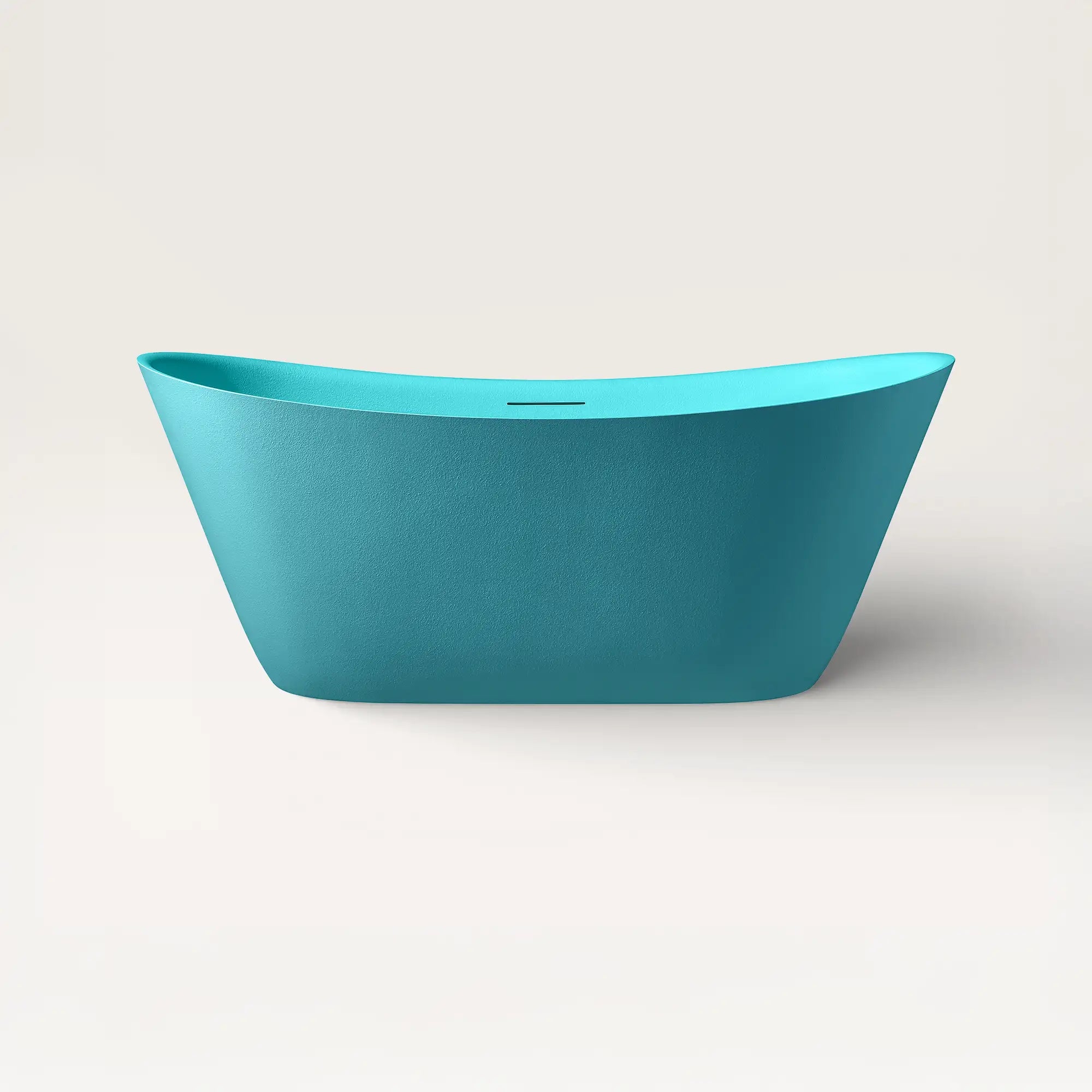 Front view of the Bellastone ARCHA Freestanding Bath in celadon blue